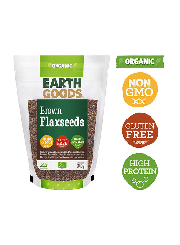 Earth Goods Brown Flaxseeds, 340g