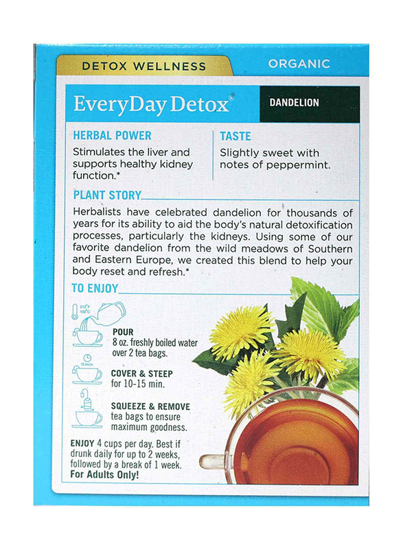 Traditional Medicinals Organic Everyday Detox Dandelion Tea, 16 Tea Bags