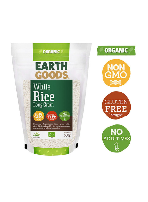 Earth Goods Organic Longgrain White Rice, 500g