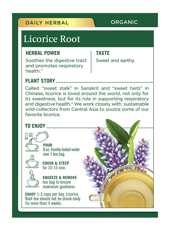 Traditional Medicinals Organic Licorice Root Tea, 16 Tea Bags