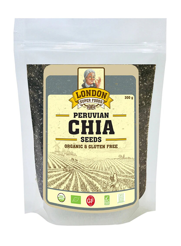 London Super Foods Organic Peruvian Chia Seeds, 300g