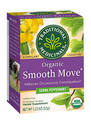 Traditional Medicinals Organic Smooth Move Peppermint Herbal Tea, 16 Tea Bags