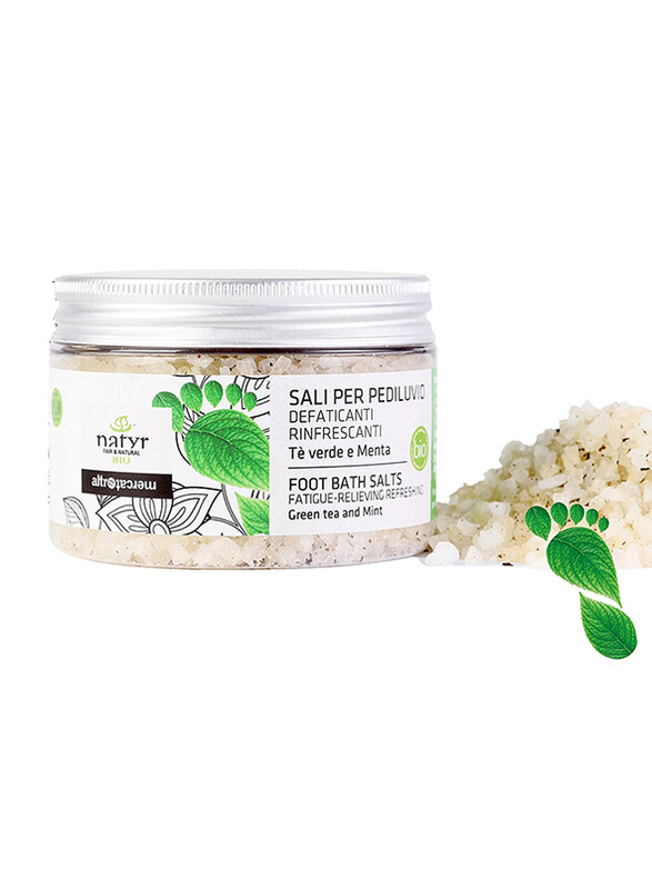 

Other Brand Natyr Green Tea and Mint Foot Bath Salts, White, 150gm