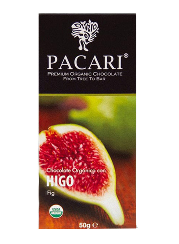 Pacari Organic Chocolate Bar with Fig, 50g