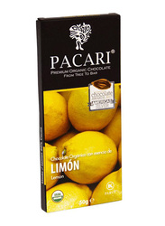 Pacari Organic Chocolate Bar with Lemon, 50g