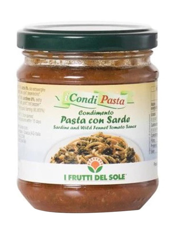 I Frutti Del Sole Organic Sardin Wild Fennel and Tomato Pasta Sauce, 180g