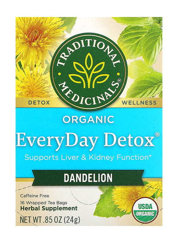 Traditional Medicinals Organic Everyday Detox Dandelion Herbal Tea, 16 Tea Bags