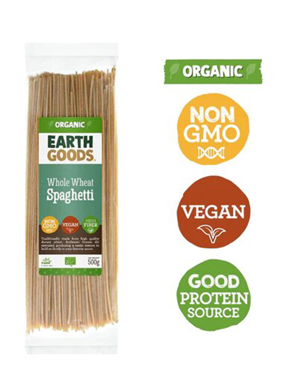 Earth Goods Organic Whole Wheat Spaghetti, 500g