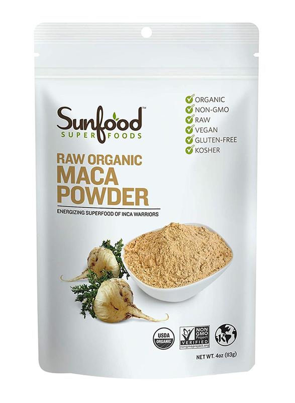 Sunfood Raw Organic Maca Powder, 113g