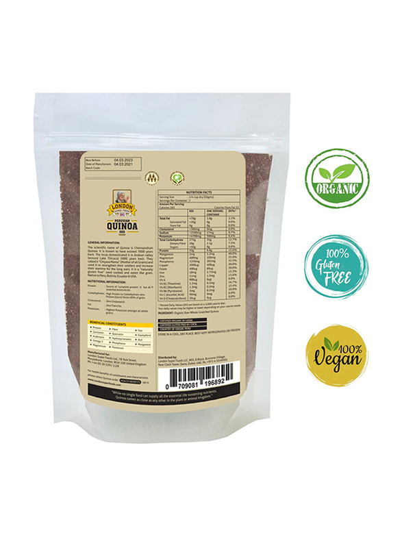 London Super Foods Peruvian Organic Red Quinoa, 350g