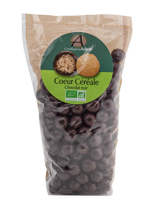 Confiserie Adam Organic Puffed Cereals Ball Coated with Dark Chocolate