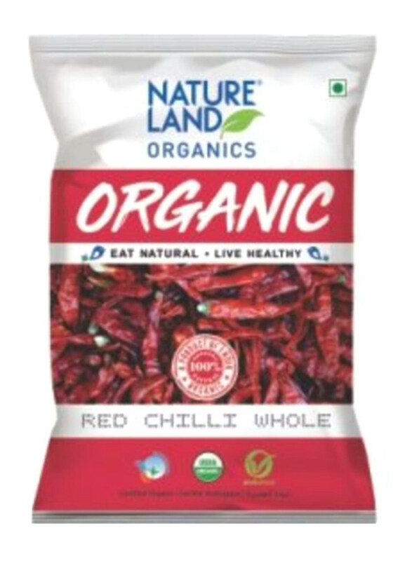 

Nature Land Organic Red Chilli Whole, 50g