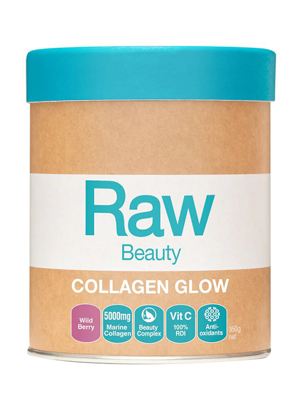 Amazonia Raw Collagen Glow, 350gm, Wild Berry