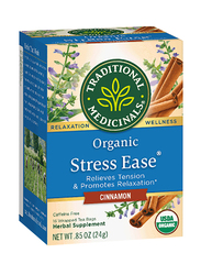 Traditional Medicinals Organic Stress Ease Herbal Tea, 16 Tea Bags