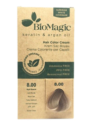 Bio Magic Keratin & Argan Oil Hair Color Cream, 8/00 Light Blonde