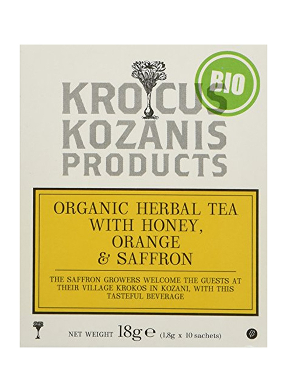 Nabta Krocus Kozanis Organic Herbal Tea with Honey, Orange, 18gm