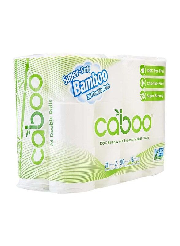 

Caboo Bathroom Tissue Towel Roll, 4 Rolls x 300 Sheet
