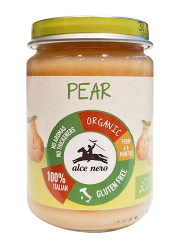 Alce Nero Organic Pear Puree Baby Food, 280g