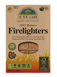 If You Care 28-Piece FSC Certified Fire Lighters Tablets, Brown