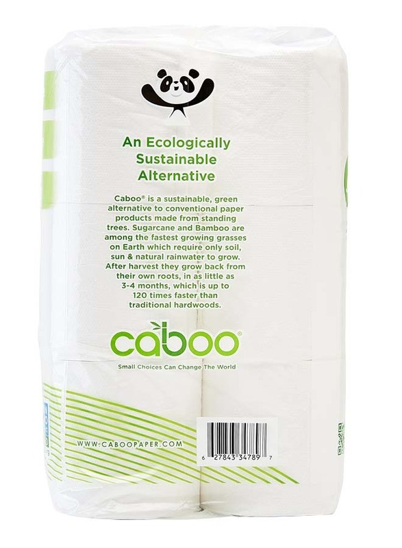 Caboo Bathroom Tissue Towel Roll, 4 Rolls x 300 Sheet