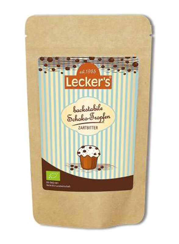 

Lecker's Organic Bake Stable Chocolate Drops Dark, 100g