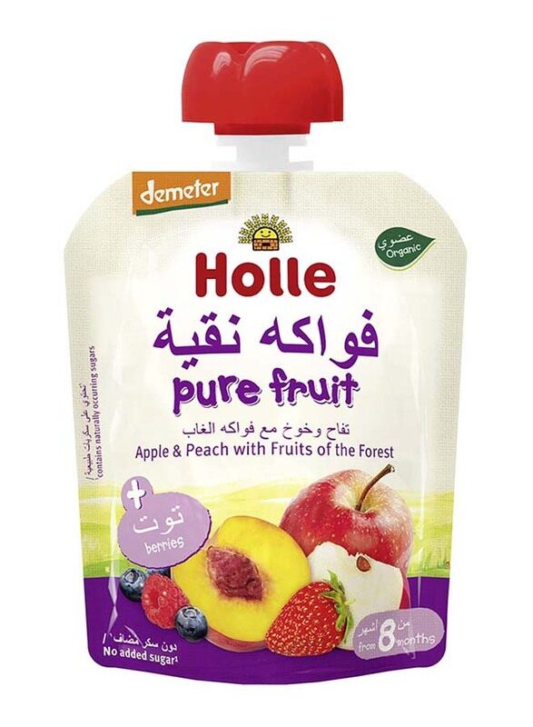 

Holle Pouch Apple Peach with Fruits of the Forest, 8+ Months, 90g