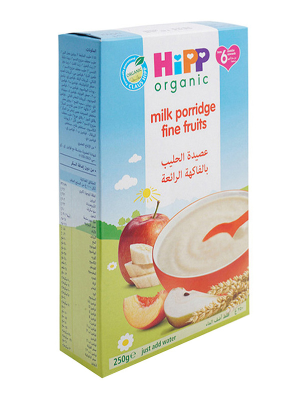 Hipp Organic Milk Porridge with Fine Fruits Baby Food, 250g