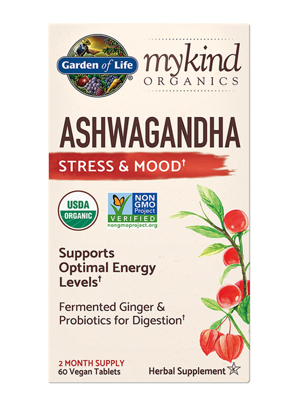 

Garden of Life Mykind Organics Ashwagandha 2 Month Supply Herbal Supplements, 60 Vegan Tablets