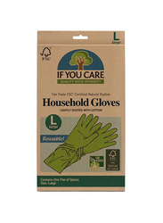 If You Care One Pair Fair Rubbr Latex Hand Hold Gloves, Large