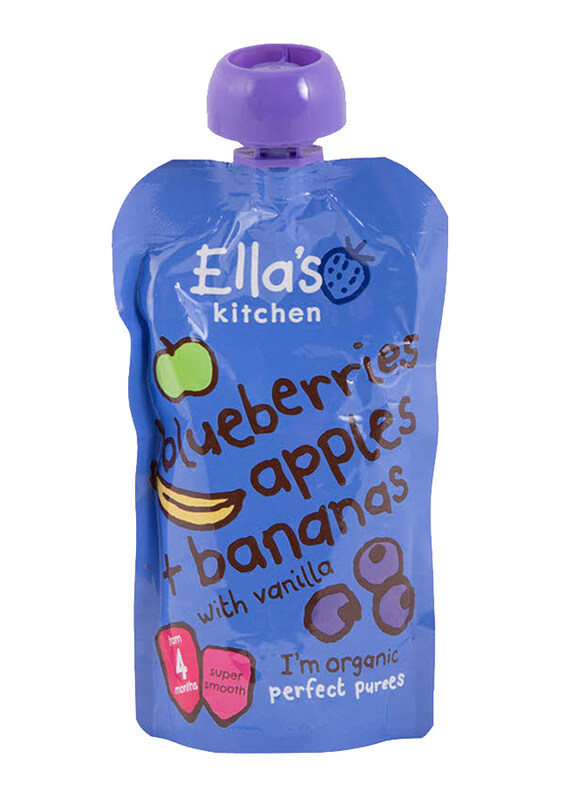 

Ella's Kitchen Blueberries Apples and Bananas with Vanilla Puree Food, 120g