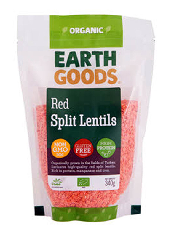 

Earth Goods Organic Red Split Lentils, 340g