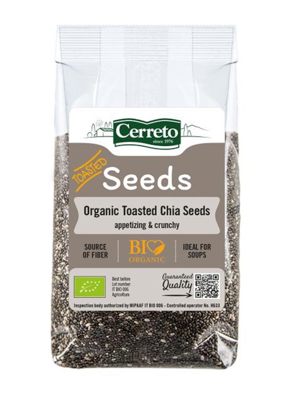 Cerretto Organic Gluten Free Toasted Chia Seeds, 120g