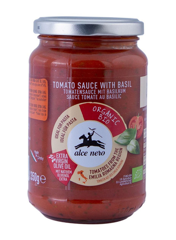 Alce Nero Organic Basil with Tomato Sauce, 350g
