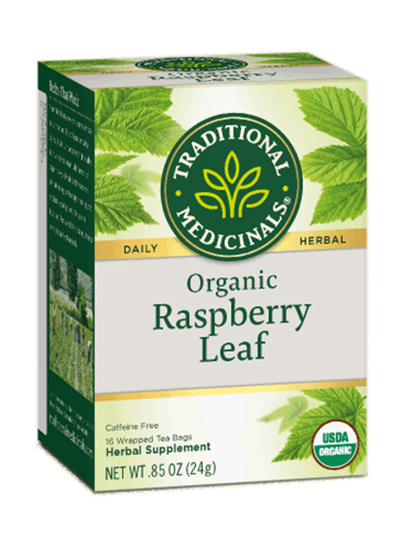 Traditional Medicinals Organic Raspberry Leaf Herbal Tea, 16 Tea Bags
