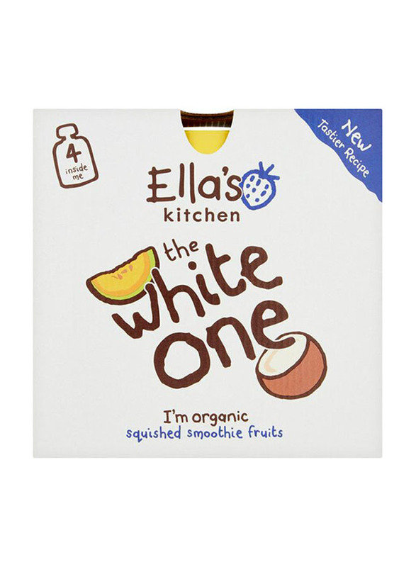 Ella's Kitchen Organic The White One Multipack Baby Food Pouch, 6+ Months, 4 x 90g