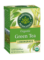 Traditional Medicinals Organic Lemongrass Green Tea, 16 Tea Bags