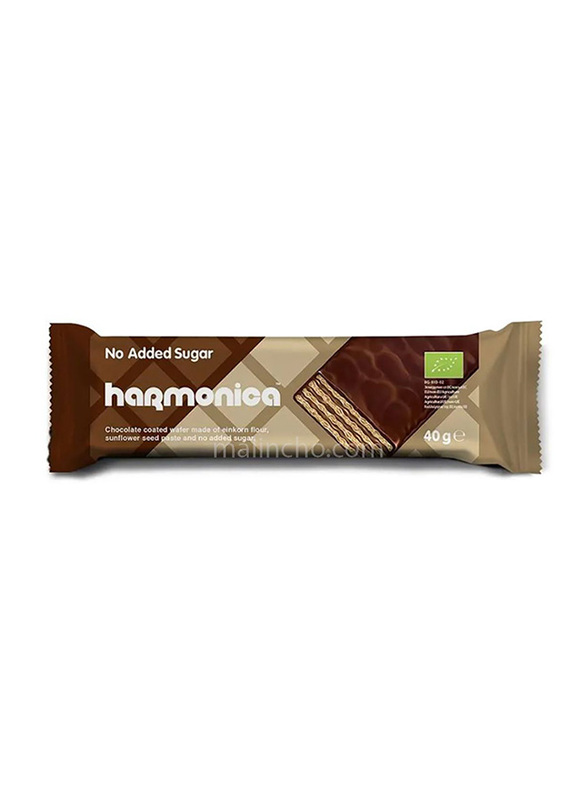 Harmonica Organic Chocolate Coated Wafer No Added Sugar, 40g