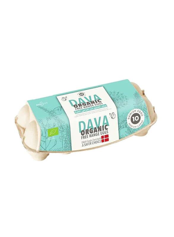 Dava Foods Organic Free Range Eggs, 10 Pieces