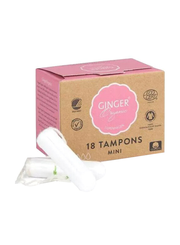 

Ginger Organic Digital Mini Tampons, 18 Pieces
