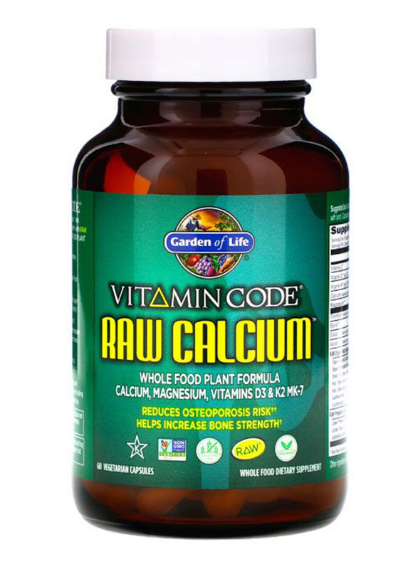 Garden of Life Vitamin Code Raw Calcium Food Dietary Supplement, 60 Capsules