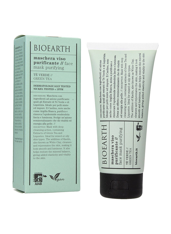 Bioearth Organic Purifying Green Tea Face Mask, 100ml