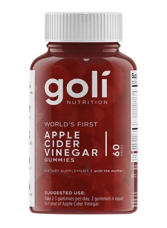 Goli Organic Apple Cider Vinegar Gummies, 60 Gummies, 286g