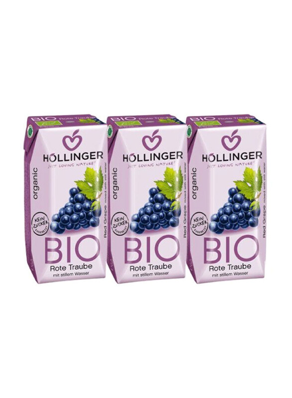 

Hollinger Organic Red Grape Juice, 3 Box x 200ml