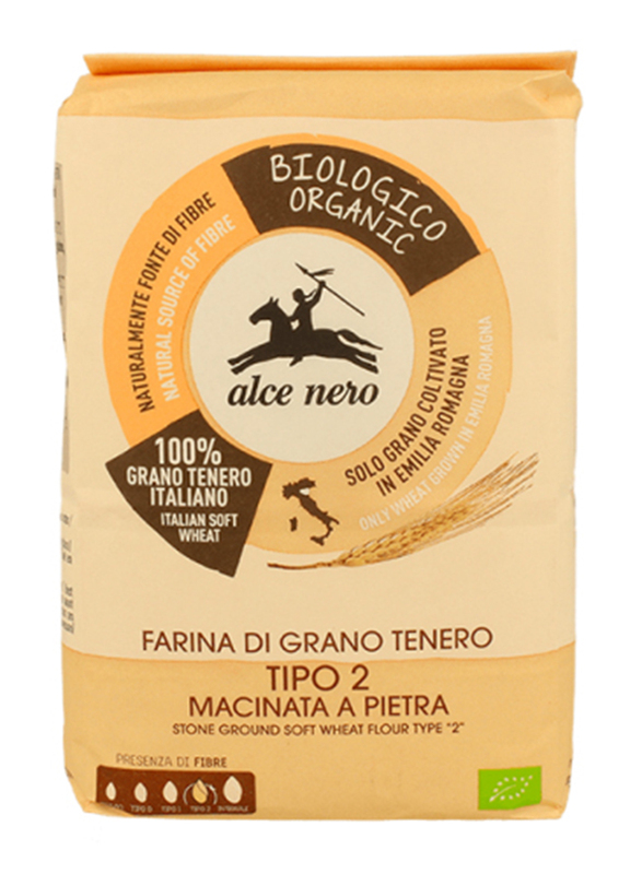 Alce Nero Organic Stone Ground Soft Wheat Flour, 1 Kg