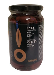 Think Green Organic Kalamata Pitted Olives in Brine with Vinegar, 370g
