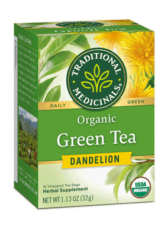 Traditional Medicinals Organic Dandelion Green Tea, 16 Tea Bags