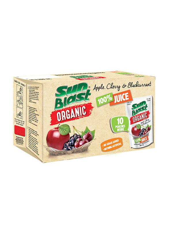 

Sun Blast Organic Apple Cherry Blackcurrant Juice, 200ml