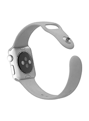 Silicone Sport Wrist Band for Apple Watch All Series Grey