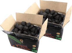 Yanek Coconut Shell Long Lasting BBQ Charcoal Briquettes, 10 Kg, Black