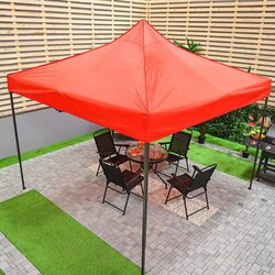 Gazebo Portable Event Canopy Tent, 3 x 3 Meter, Red